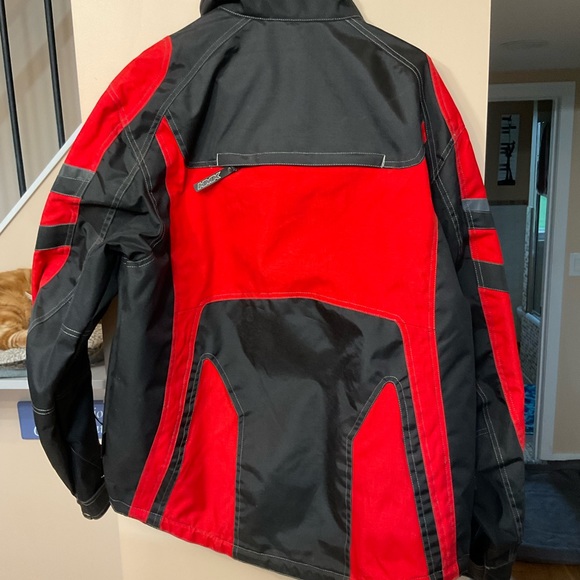 HMK Motorcycle Jacket . Red/Black . Large . New - Picture 2 of 3